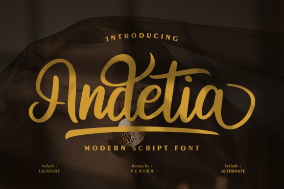 Andetia Font: A Stylish Handwritten Typeface for Crafters