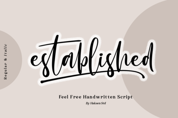Established: A Handwritten Font for Elegant Editorial Design