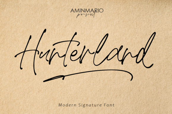 Hunterland Typeface: A Charming Script for Real-World Branding