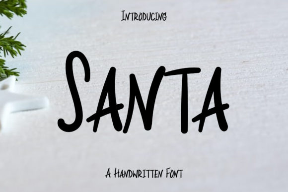 Santa Font: A Whimsical Handwritten Typeface for Digital Design