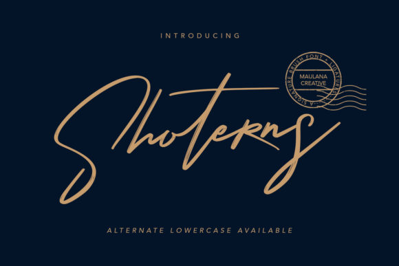 Shoterns: A Beautiful Script Font for a Polished Brand Identity