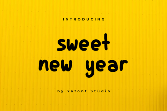 Sweet New Year: A Playful Script Font for Festive Design Projects